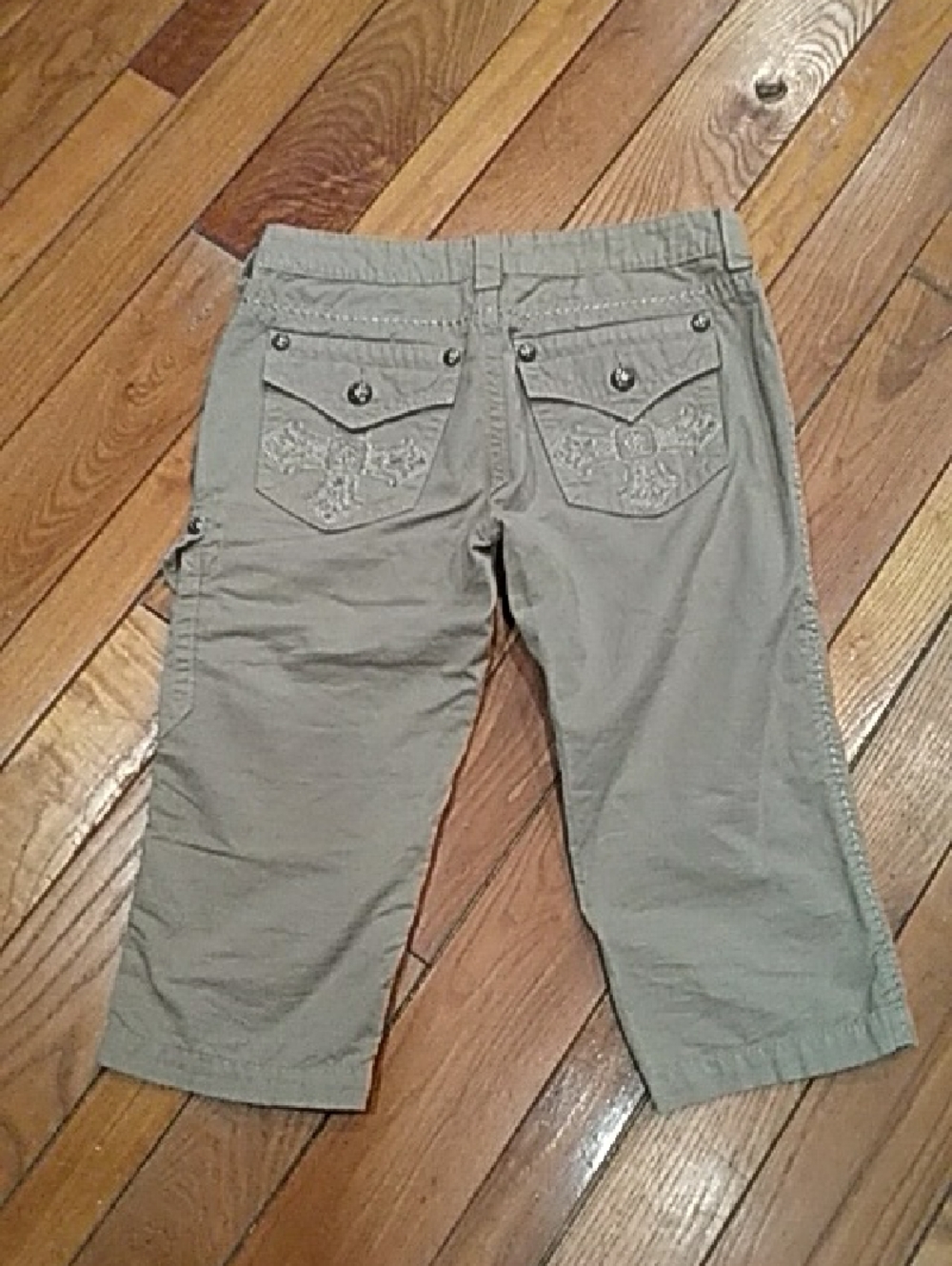 Miss Me Tan Cargo Capri Pants